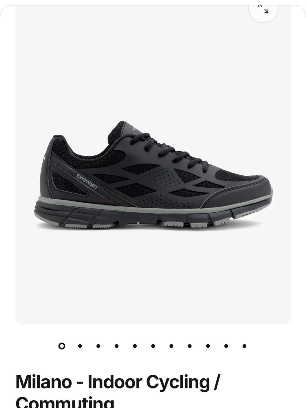 Tomimaso Milano Black/Grey Cycling Shoe Box Label